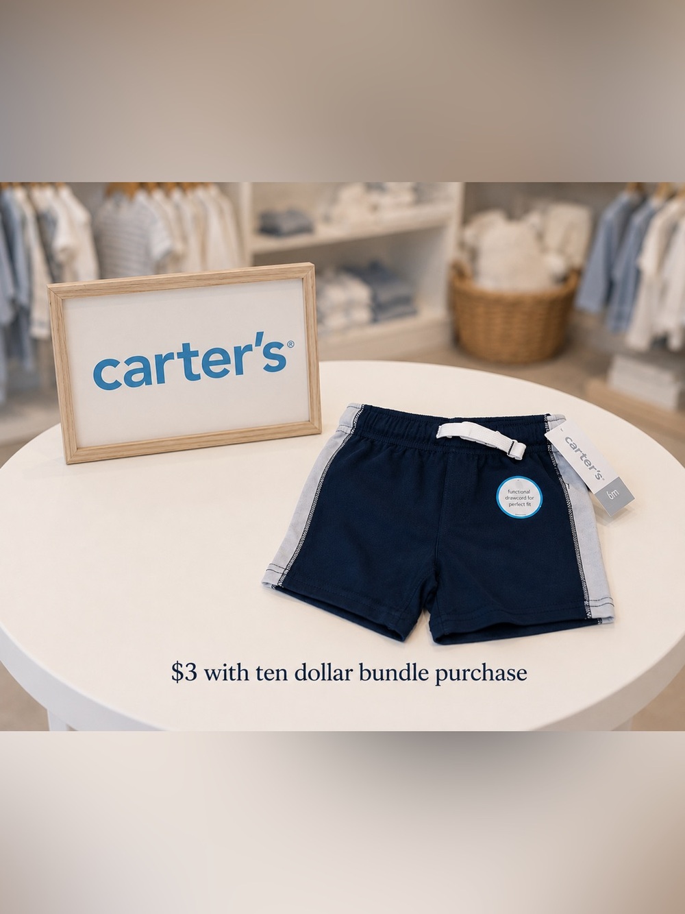 Carter’s Shorts, Navy - 6 Months